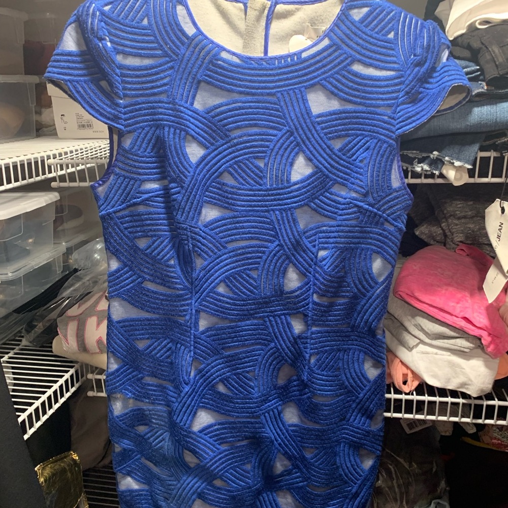 Roberto Rodriguez Azure Swirl Mini Dress